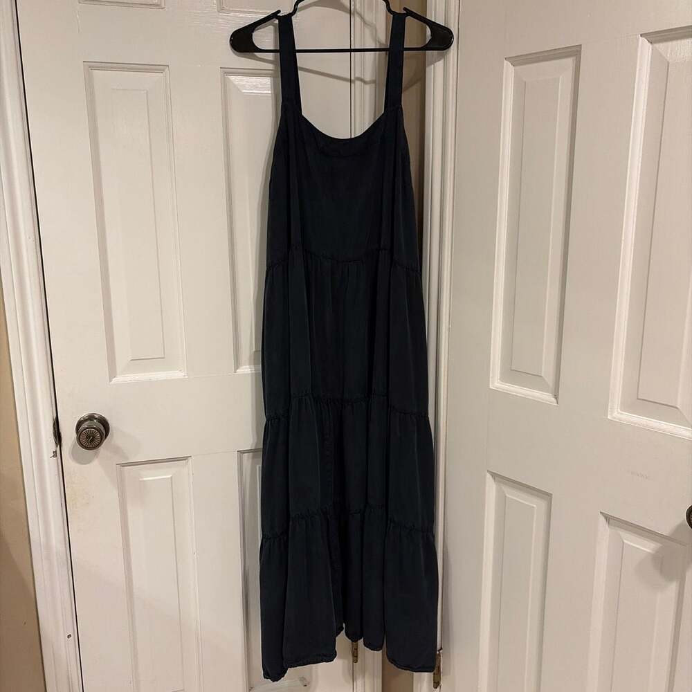 The‎ Drop Women's Britt Tiered Maxi Tent Dress, Black, Size 2X